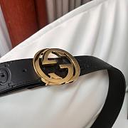 Kitlife Gucci GG Supreme Belt Black Gold Buckle 4cm - 5