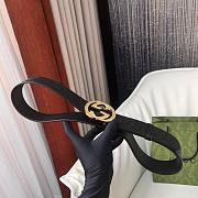 Kitlife Gucci GG Supreme Belt Black Gold Buckle 4cm - 4