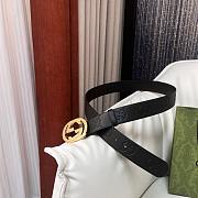 Kitlife Gucci GG Supreme Belt Black Gold Buckle 4cm - 3