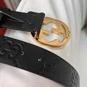 Kitlife Gucci GG Supreme Belt Black Gold Buckle 4cm - 2