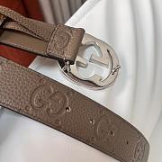 Kitlife Gucci GG Supreme Belt Beige Silver Buckle 4cm - 4