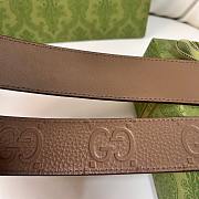 Kitlife Gucci GG Supreme Belt Beige Silver Buckle 4cm - 2