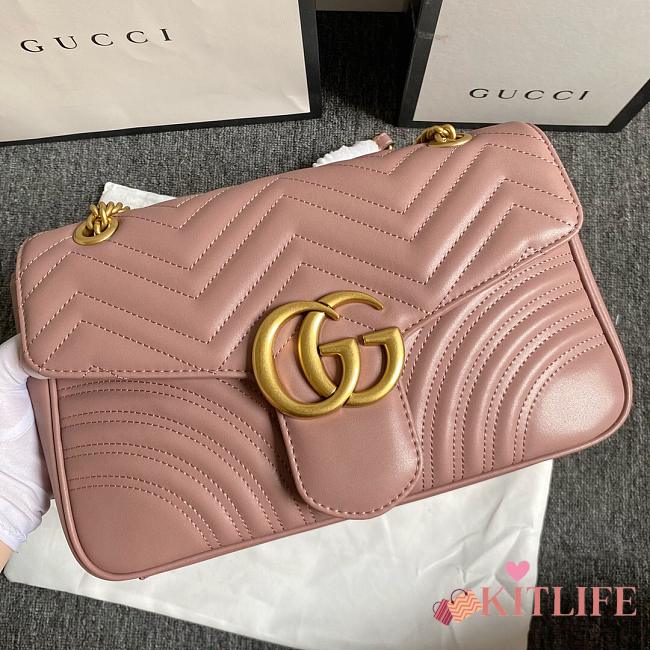 Kitlife Gucci Marmont Large Shoulder Bag Beige 31x19x7cm - 1