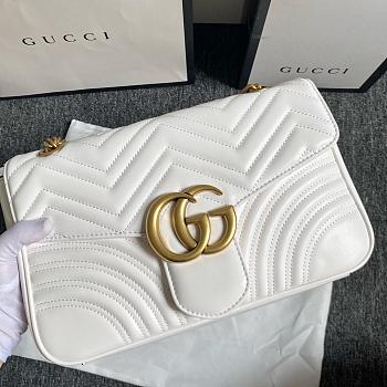Kitlife Gucci Marmont Large Shoulder Bag White 31x19x7cm