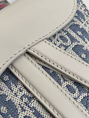 Kitlife Dior Saddle Bag Light Blue Oblique Jacquard 19.5x6x15cm - 6