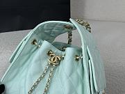 Kitlife Chanel 25C Drawstring Bucket Hobo Bag Green Grained Leather 30×26×14cm - 5