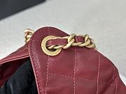 Kitlife Chanel 25C Drawstring Bucket Hobo Bag Burgundy Grained Leather 30×26×14cm - 2