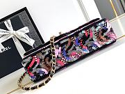 Kitlife Chanel Sequined Flap Bag Black Multicolor 15.5x25.5x6.5cm - 5