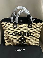 Kitlife Chanel 25 Coco Beach Bag Beige & Black 34cm - 3