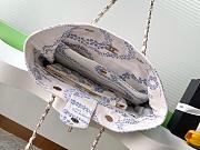 Kitlife Chanel Shopping Bag Printed Denim & Gold-Tone Metal White & Blue AS5429 28.5x37x13cm - 6
