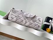 Kitlife Chanel Shopping Bag Printed Denim & Gold-Tone Metal White & Grey AS5429 28.5x37x13cm - 4