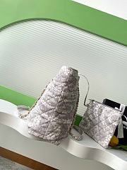Kitlife Chanel Shopping Bag Printed Denim & Gold-Tone Metal White & Grey AS5429 28.5x37x13cm - 3