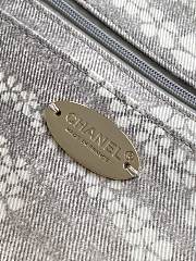 Kitlife Chanel Flap Bag Printed Denim & Gold-Tone Metal White & Grey 15x24x6.5cm - 2