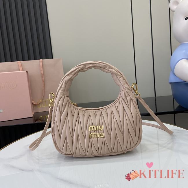 Kitlife Miu Miu Wander Bag Beige 20x6x17cm - 1