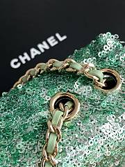 Kitlife Chanel 25S CF Green Sequin Bag AS4561 14x21x8cm - 5