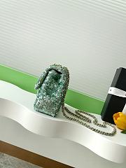 Kitlife Chanel 25S CF Green Sequin Bag AS4561 14x21x8cm - 4
