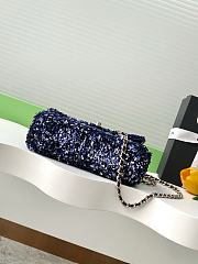 Kitlife Chanel 25S CF Dark Blue Sequin Bag AS4561 14x21x8cm - 2