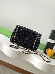 Kitlife Chanel 25S CF Black Sequin Bag AS4561 14x21x8cm - 2