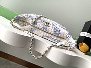 Kitlife Chanel Hobo Bag Printed Denim & Gold Metallic  White & Blue AS5431 15.5x29x7.5cm - 4