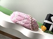 Kitlife Chanel Hobo Bag Printed Denim & Gold Metallic White & Pink AS5431 15.5x29x7.5cm - 2