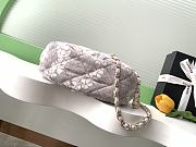 Kitlife Chanel Hobo Bag Printed Denim & Gold Metallic White & Grey AS5431 15.5x29x7.5cm - 4