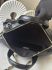 Kitlife Chanel Large Bowling Bag Black Patent Crumpled Calfskin & Gold-Tone Metal 17x31x13cm - 2