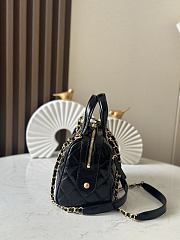 Kitlife Chanel Bowling Bag Black Patent Crumpled Calfskin & Gold-Tone Metal 17x21x13cm - 5