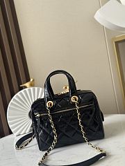 Kitlife Chanel Bowling Bag Black Patent Crumpled Calfskin & Gold-Tone Metal 17x21x13cm - 2