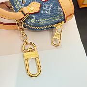 Kitlife Louis Vuitton Micro Alma Vernis Keychain Blue Denim Cherry  - 6