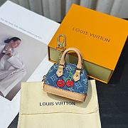 Kitlife Louis Vuitton Micro Alma Vernis Keychain Blue Denim Cherry  - 3