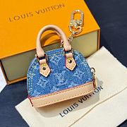 Kitlife Louis Vuitton Micro Alma Vernis Keychain Blue Denim Cherry  - 2