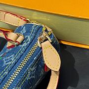 Kitlife Louis Vuitton x TM Micro Speedy Denim Cerise Keychain Blue Denim Cherry - 4
