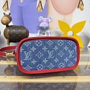 Kitlife Louis Vuitton x TM Neverfull Inside Out BB Bag Monogram Cherry Denim M14997 26.5x11x16.5cm - 4
