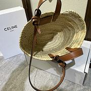 Kitlife Celine Teen Triomphe Classic Panier In Palm Leaves And Calfskin Tan Bag 19x20x10cm - 3