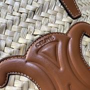 Kitlife Celine Teen Triomphe Classic Panier In Palm Leaves And Calfskin Tan Bag 19x20x10cm - 2