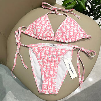 Kitlife Dior Classic Bikini Dark Pink & White
