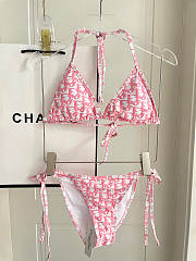 Kitlife Dior Classic Bikini Dark Pink & White - 3