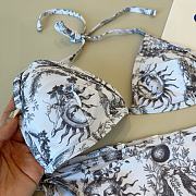 Kitlife Dior One-piece Swimsuit White & Grey - 2