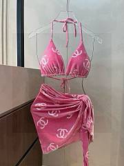 Kitlife Chanel Corduroy Classic Bikini Pink - 1