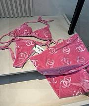 Kitlife Chanel Corduroy Classic Bikini Pink - 3