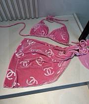 Kitlife Chanel Corduroy Classic Bikini Pink - 4