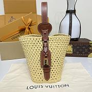 Kitlife Louis Vuitton All In BB Bag Raffia Beige M14217 16x18x12cm - 3