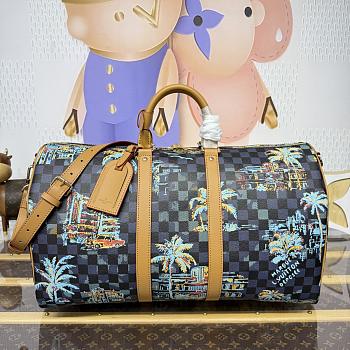 Kitlife Louis Vuitton Keepall Bandoulière 50 Bag Blue Marine N00227 50x29x23cm