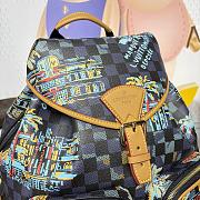 Kitlife Louis Vuitton Montsouris Cargo Backpack Blue Marine N40755 34x17x40cm - 3