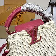 Kitlife Louis Vuitton Capucines Bag Rattan And Pink Leather M26005 21x8x14cm - 5