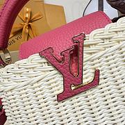 Kitlife Louis Vuitton Capucines Bag Rattan And Pink Leather M26005 21x8x14cm - 2