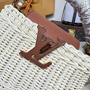 Kitlife Louis Vuitton Capucines Bag Rattan And Brown Leather M14365 21x8x14cm - 2
