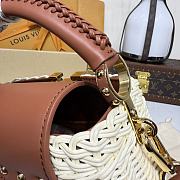 Kitlife Louis Vuitton Capucines Bag Rattan And Brown Leather M14365 21x8x14cm - 3