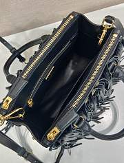 Kitlife Prada Galleria Tassel Bag Black Leather 1BA457 30x14x10.5cm - 6