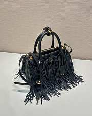 Kitlife Prada Galleria Tassel Bag Black Leather 1BA457 30x14x10.5cm - 5